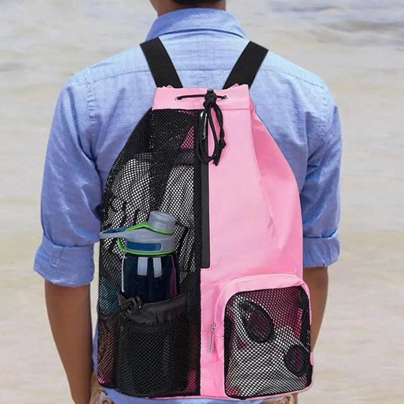Drawstring Gymsack With Zipper