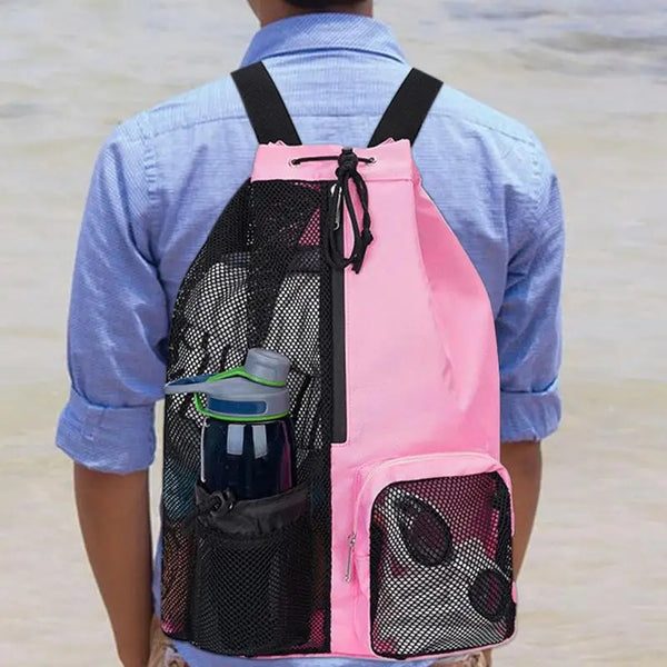 Drawstring Gymsack With Zipper
