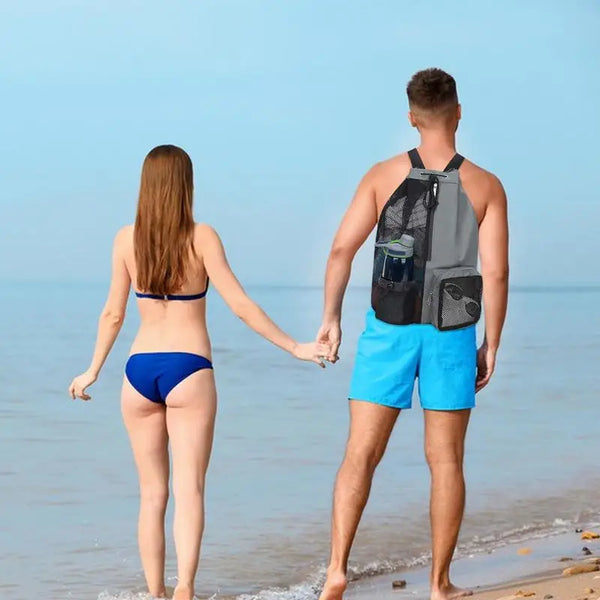 Drawstring Gymsack With Zipper