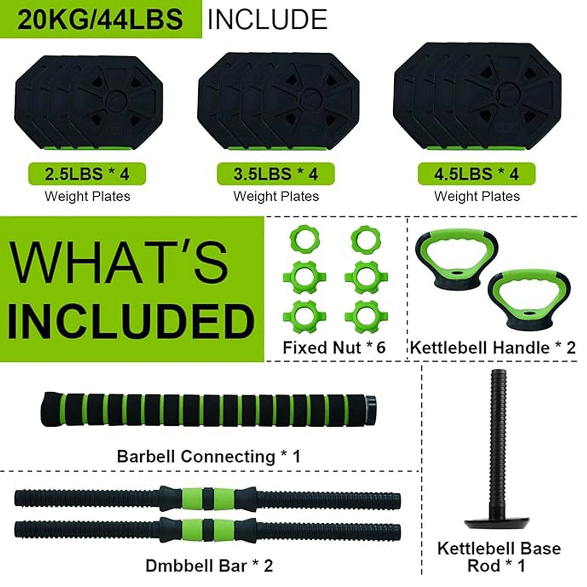 4-in-1 Adjustable Dumbbell Set