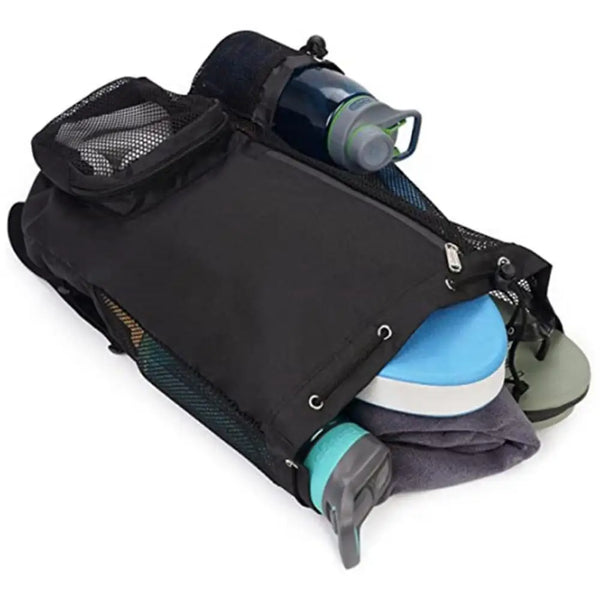 Drawstring Gymsack With Zipper