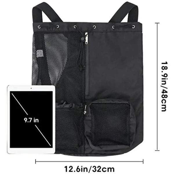 Drawstring Gymsack With Zipper